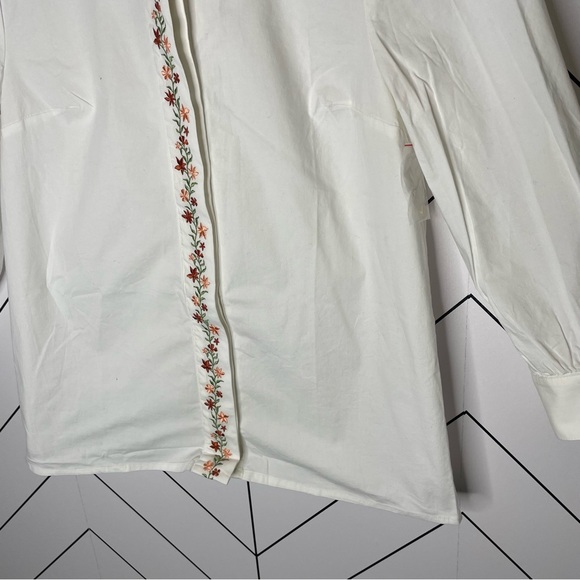 ModCloth | Thriving Trellis Embroidered Button Down Shirt Size XS NWT - Picture 5 of 11